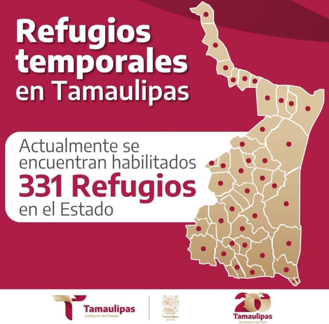 Tamaulipas Prepara Más de 300 Refugios ante la Amenaza de ‘Alberto’
