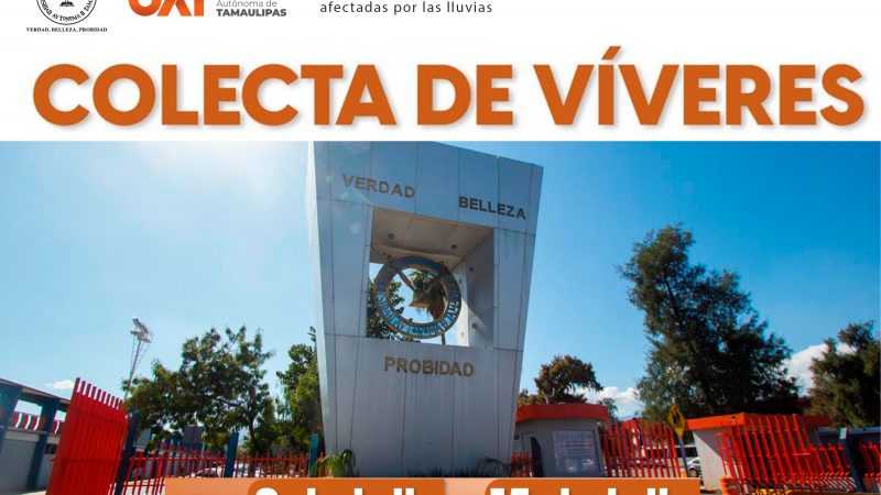 Organiza la UAT colecta de víveres en apoyo a personas afectadas por las lluvias