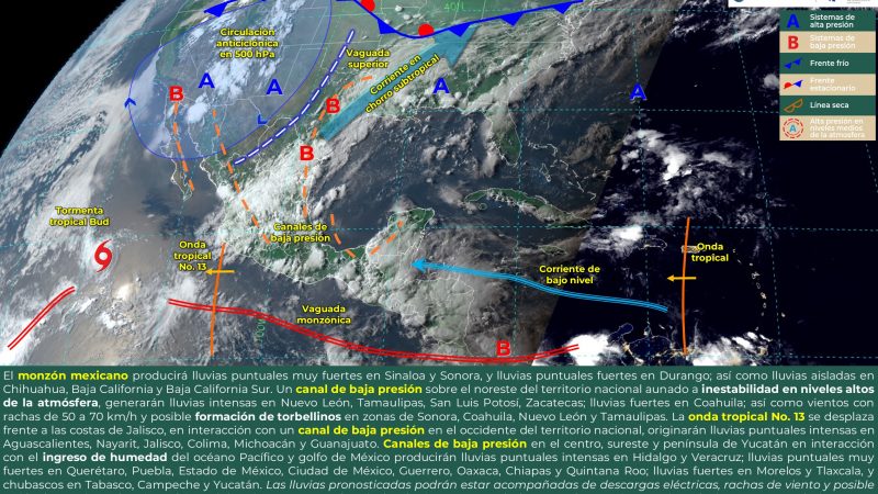 Pronóstico del tiempo para Tamaulipas 26 Julio 2024