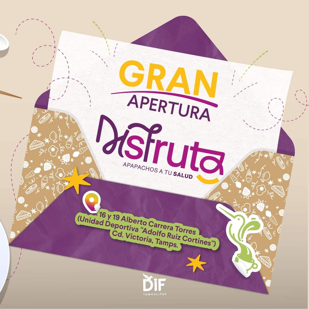 DIF Tamaulipas prepara cafetería saludable DisFruta “Apapachos a tu salud” en Ciudad Victoria