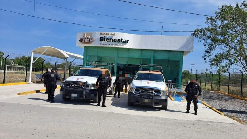 Guardia Estatal intensifica vigilancia en bancos durante días de alta actividad en Tamaulipas