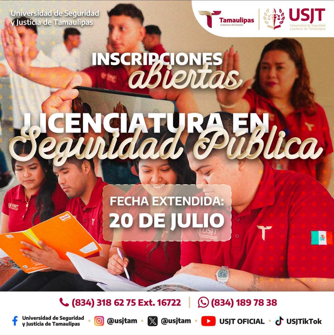 Últimos Días para Inscripción en la USJT para Carrera en Seguridad Pública
