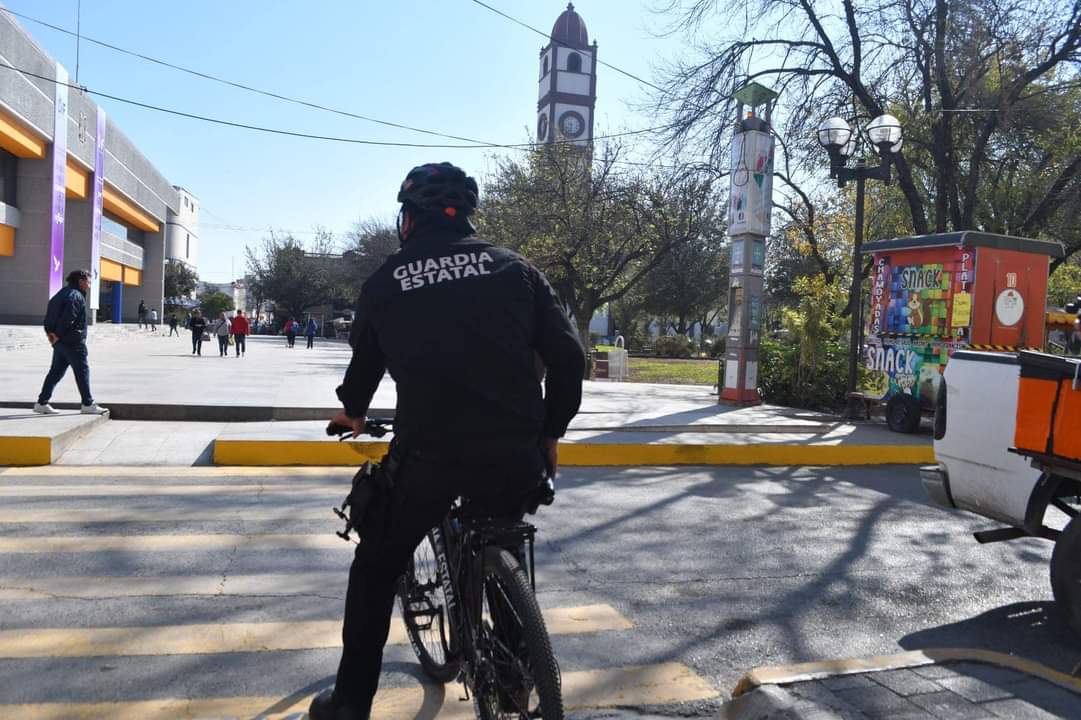 Guardia Estatal Refuerza Seguridad en Zonas Turísticas y Peatonales con Agrupamiento Ciclista