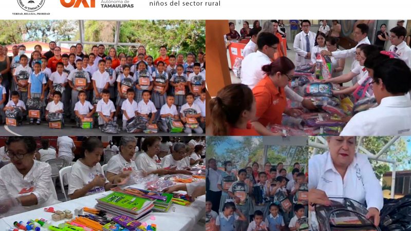 Comunidad de la UAT apoya con útiles escolares a niños del sector rural