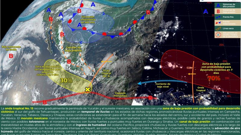 Pronóstico del tiempo para Tamaulipas 10 Agosto 2024