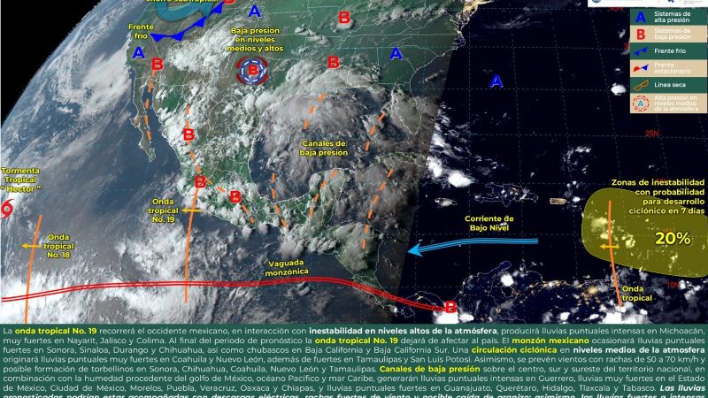 Pronóstico del tiempo para Tamaulipas 29 Agosto 2024