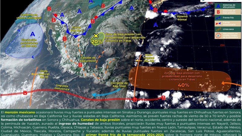 Pronóstico del tiempo para Tamaulipas 31 Agosto 2024