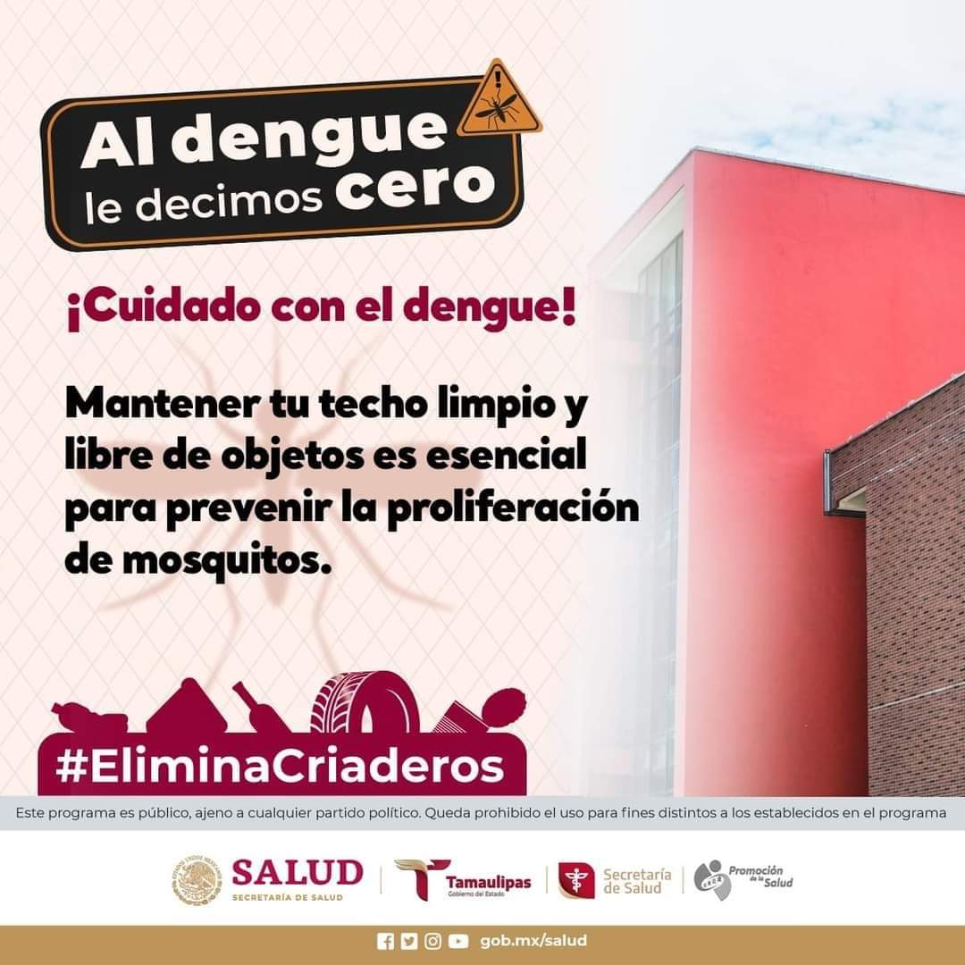 Salud Tamaulipas emite recomendaciones ante aumento de casos de Dengue en Matamoros