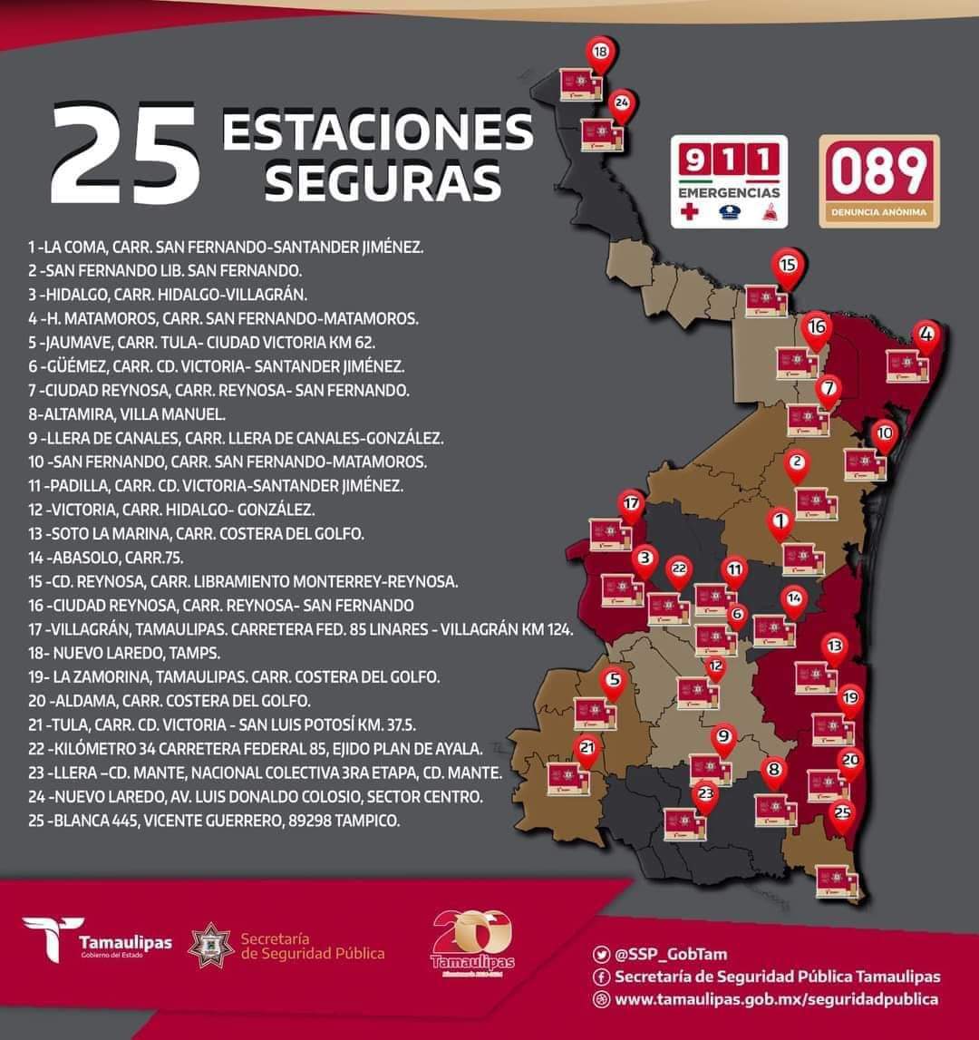Implementan Vigilancia Continua en Estaciones Seguras de Tamaulipas