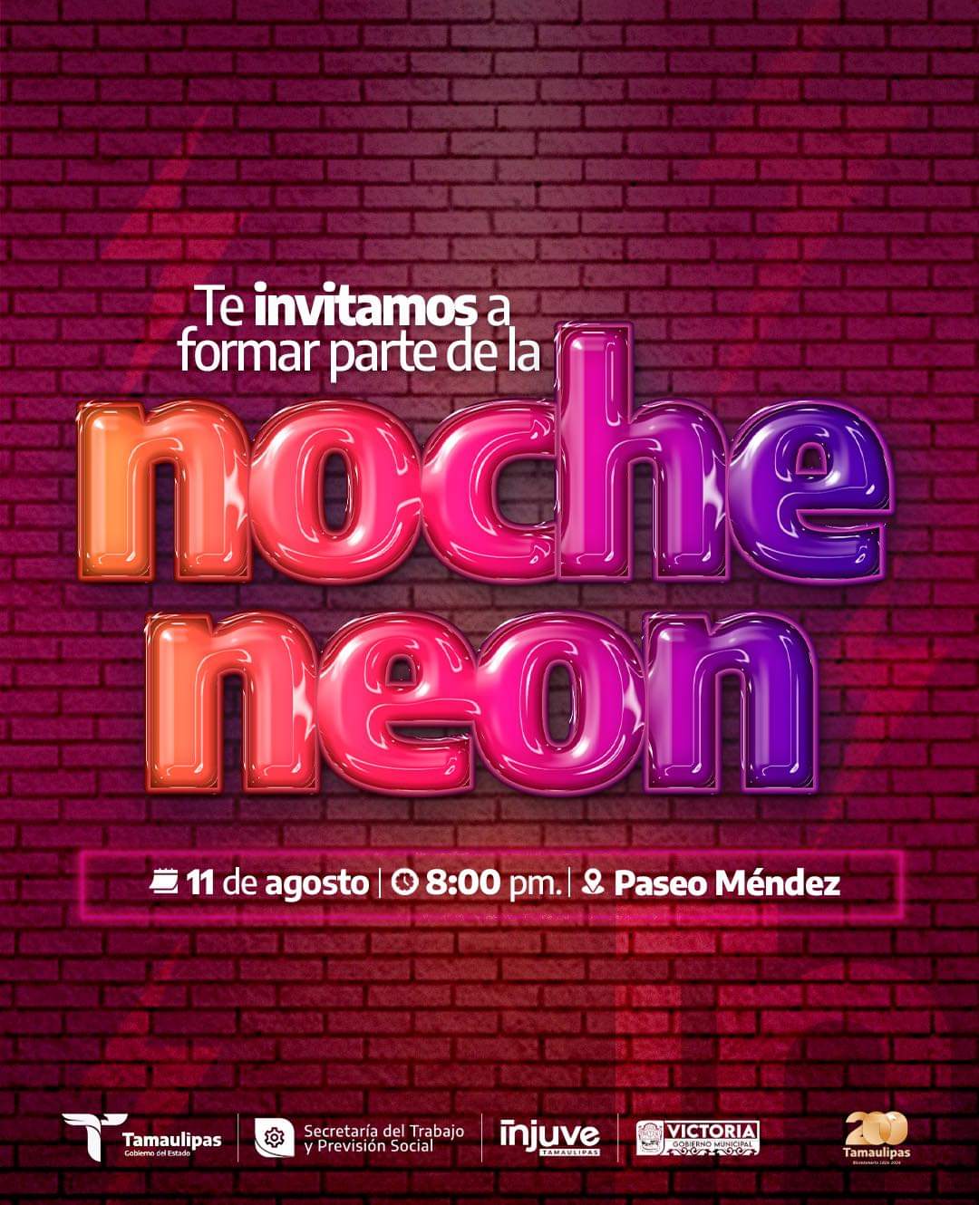 INJUVE Tamaulipas Celebra el Día Internacional de la Juventud con «Noche Neón»
