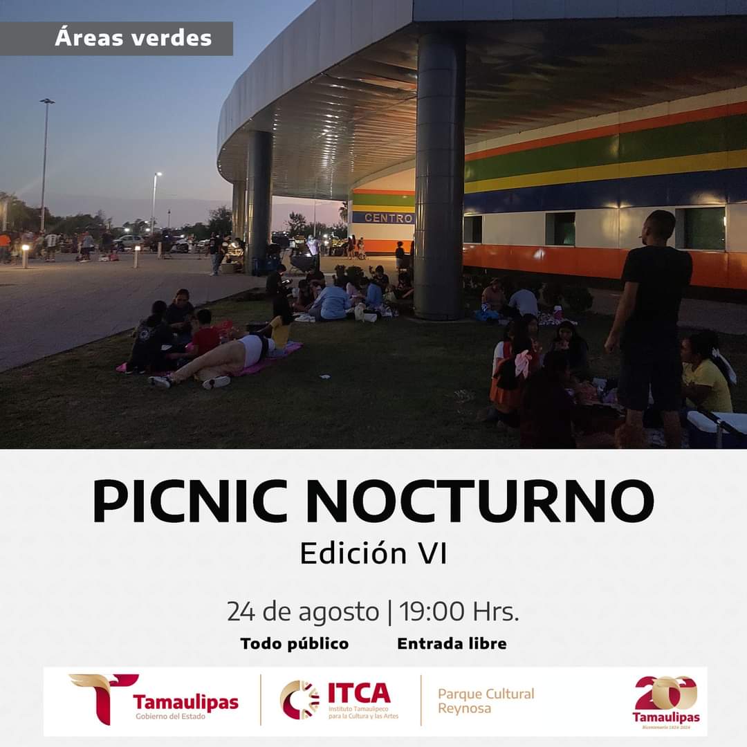 Picnic Nocturno en el Parque Cultural Reynosa: Música y Letras en una Noche Familiar