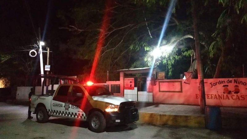 Guardia Estatal Intensifica Vigilancia Nocturna en Escuelas de Tamaulipas con el Operativo “Escuela Segura”