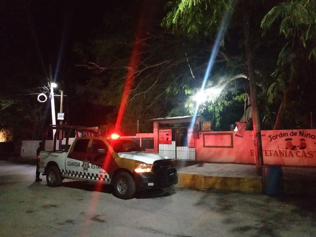Guardia Estatal Intensifica Vigilancia Nocturna en Escuelas de Tamaulipas con el Operativo “Escuela Segura”