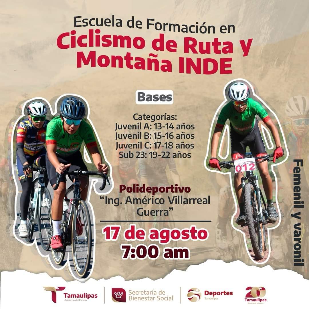 Instituto del Deporte de Tamaulipas Abre Convocatoria para Ciclistas Juveniles y Sub 23