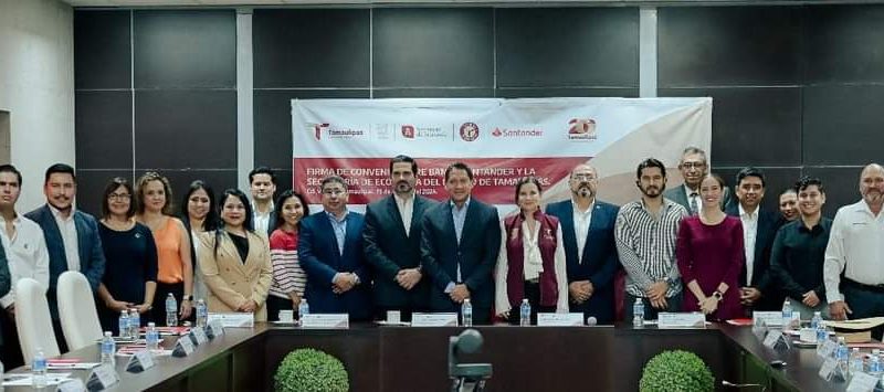 Secretaría de Economía y Banco Santander Firman Convenio para Impulsar a las PYMES con 1,135 MDP y 5,000 Becas
