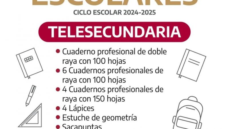 Gobierno de Tamaulipas Entregara Paquetes de Útiles Escolares para el Ciclo 2024-2025