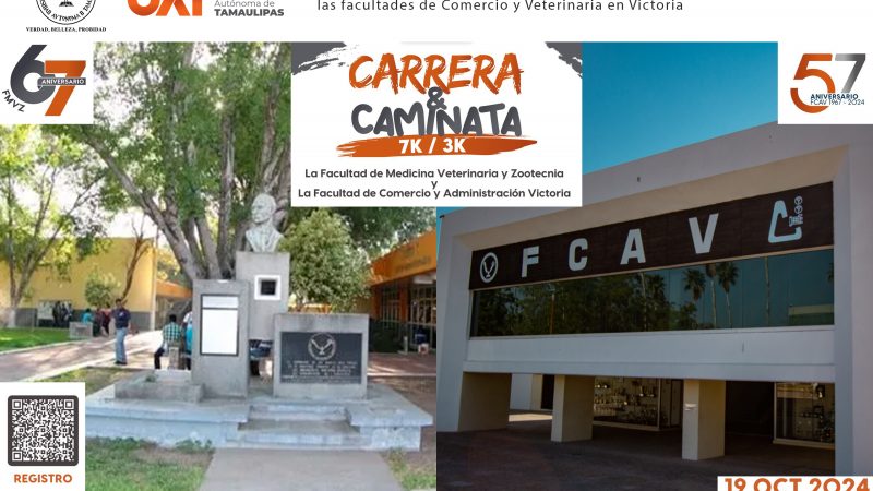 Prepara la UAT carrera y caminata por el aniversario de las facultades de Comercio y Veterinaria en Victoria
