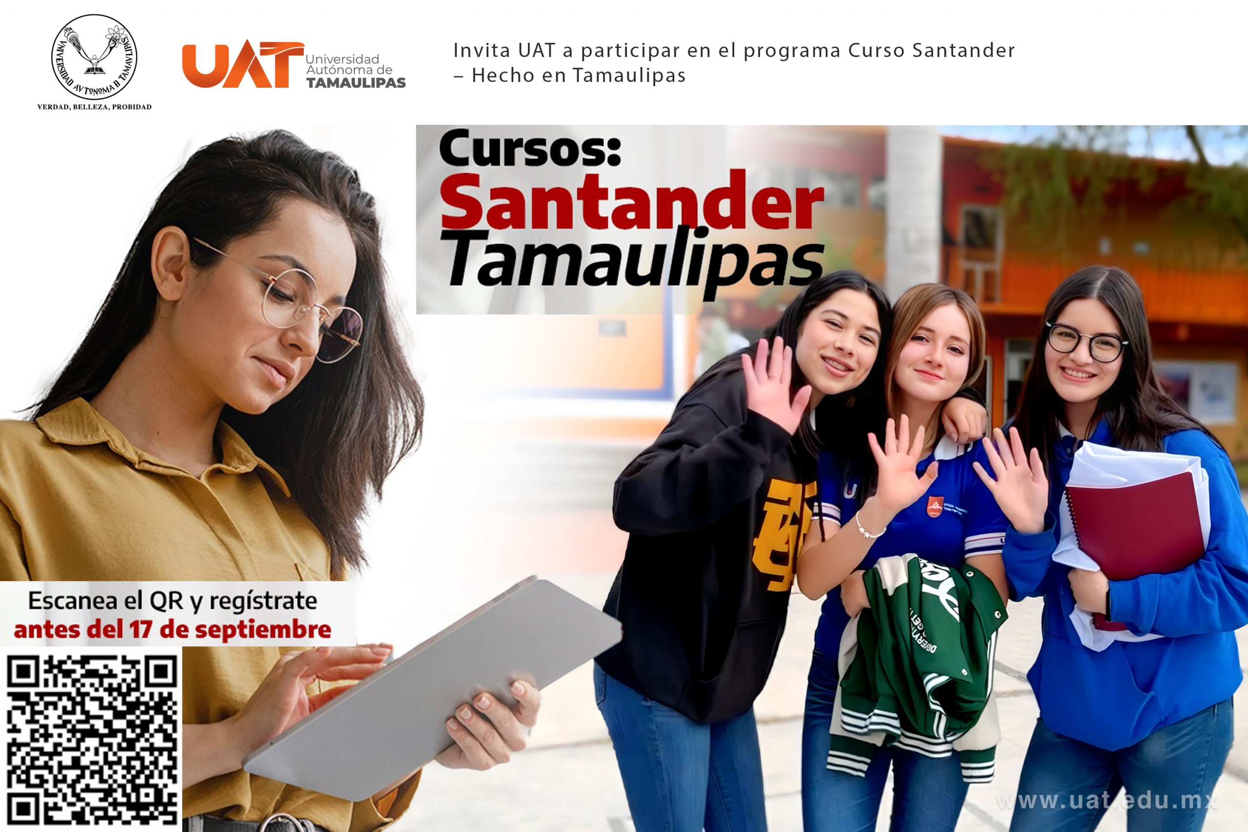 Invita la UAT a participar en el programa Santander Hecho en Tamaulipas