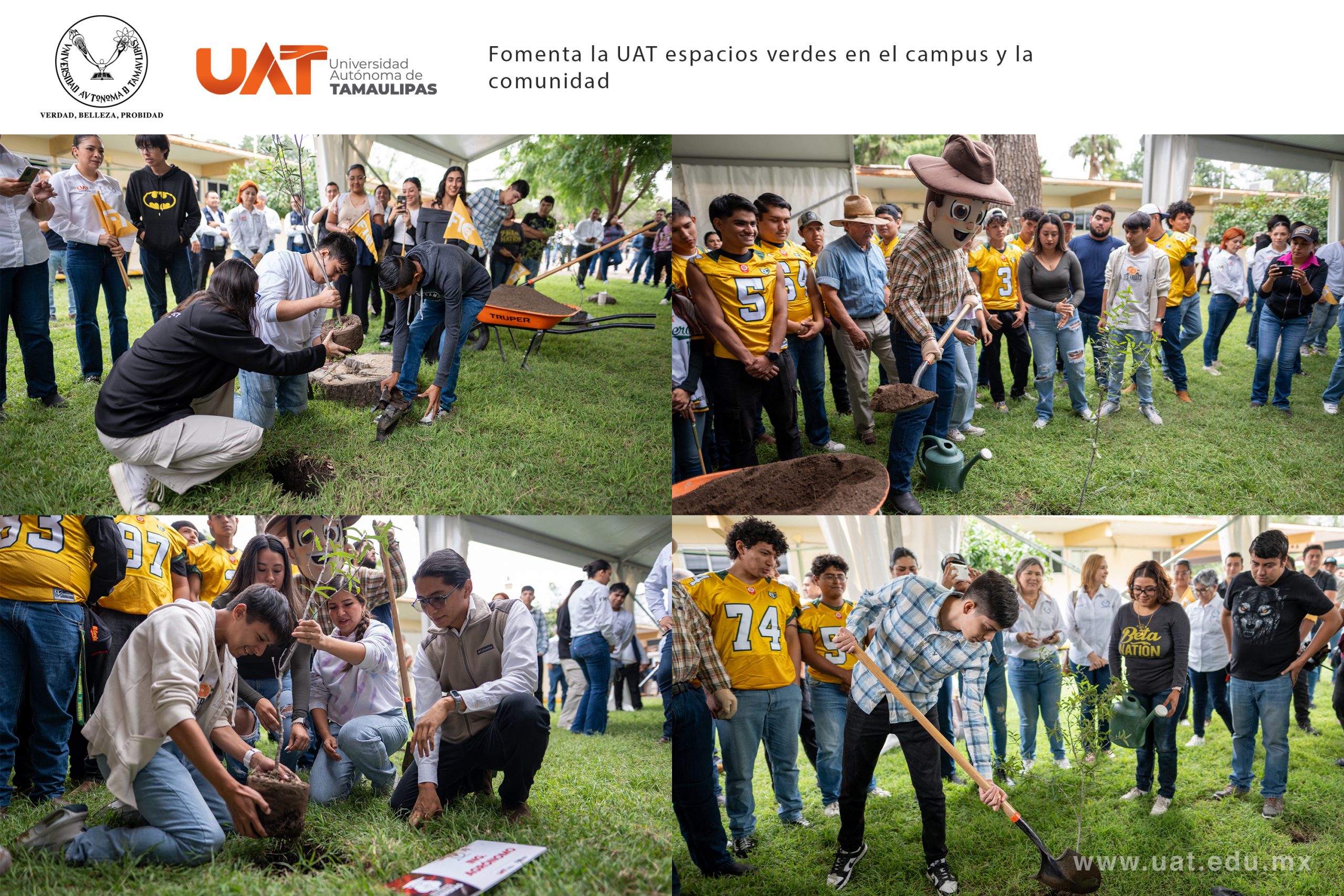 Promueve la UAT la creación de espacios verdes en el Centro Universitario Victoria