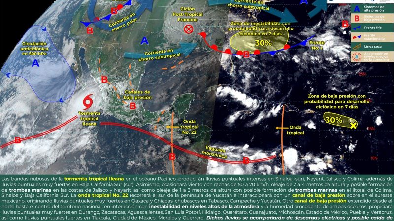 Pronóstico del tiempo para Tamaulipas 13 Septiembre 2024