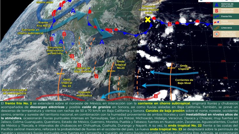 Pronóstico del tiempo para Tamaulipas 17 Septiembre 2024