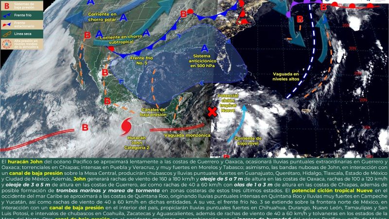 Pronostico del tiempo para Tamaulipas 24 Septiembre 2024