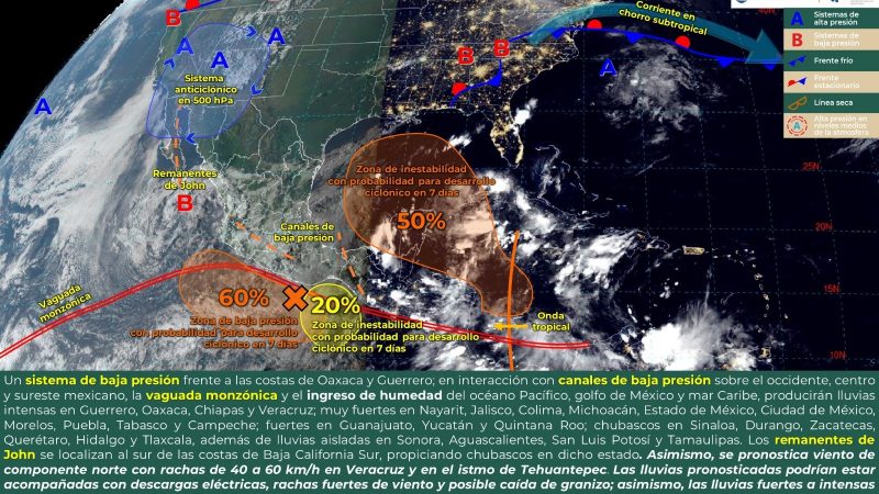 Pronostico del tiempo para Tamaulipas 30 Septiembre 2024