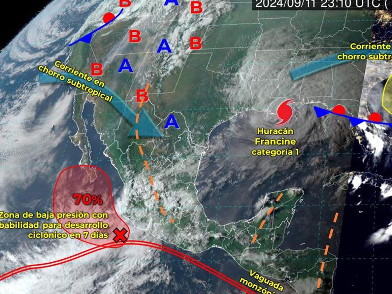 Pronóstico del tiempo para Tamaulipas 12 Septiembre 2024