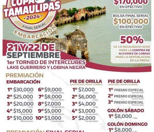 Anuncian Gran Torneo de Pesca Deportiva en la Presa Vicente Guerrero