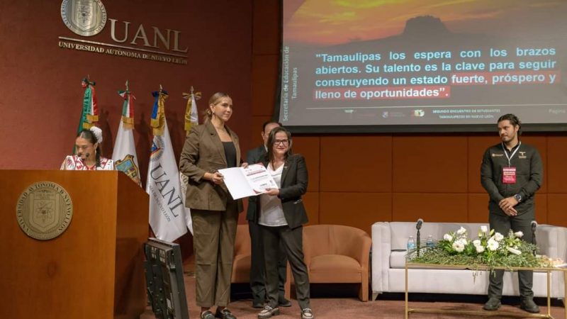 Gobierno de Tamaulipas impulsa estrategias para el desarrollo en encuentro con estudiantes en Nuevo León