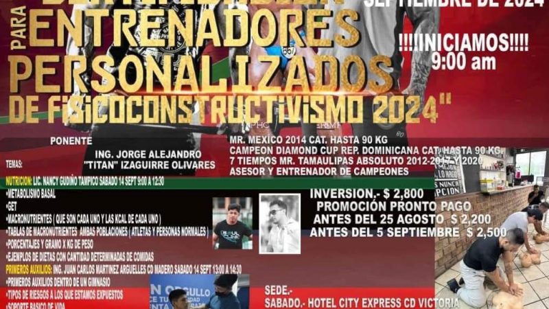 Tercer Módulo de Certificación de Entrenadores Personalizados en Ciudad Victoria