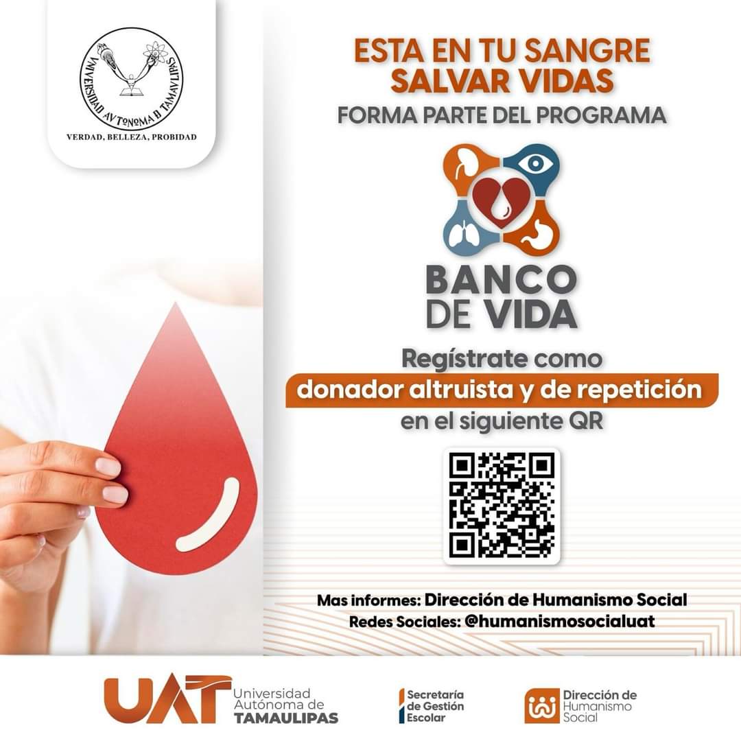 Invitan a unirse al programa «Banco de Vida» para donar sangre de manera altruista