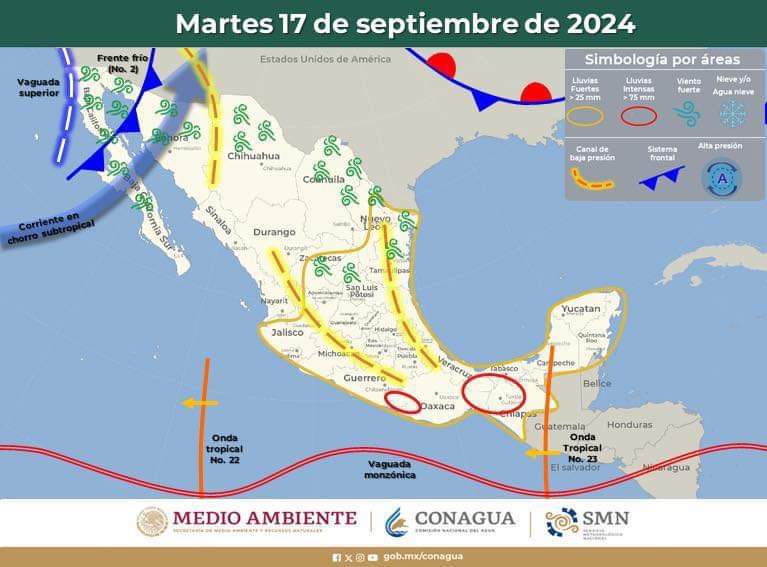 Frente Frío 2 Impactará a Varios Estados de México