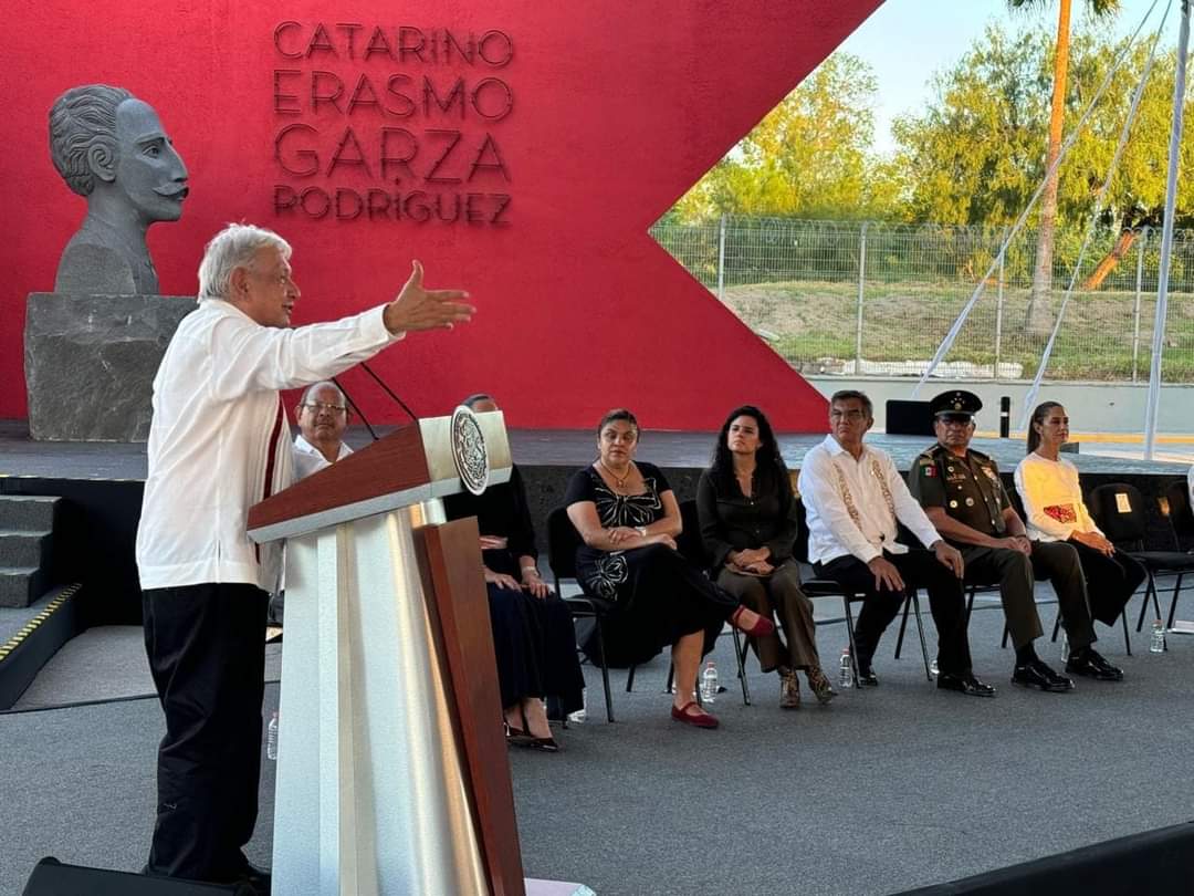 Rinden Homenaje a AMLO y Rescatan Memoria de Catarino Garza en Matamoros