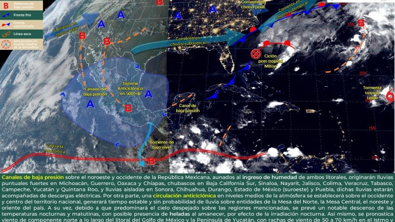 Pronóstico del tiempo para Tamaulipas 11 Octubre 2024