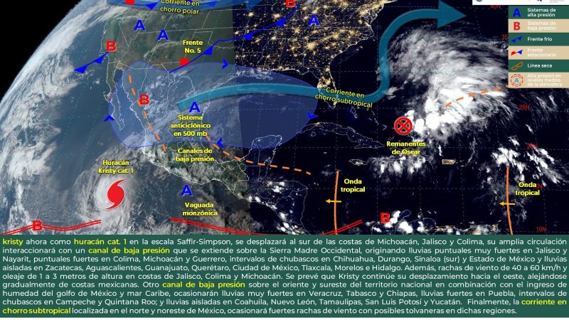 Pronóstico del tiempo para Tamaulipas 23 Octubre 2024