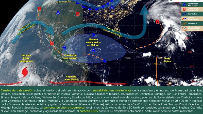 Pronóstico del tiempo para Tamaulipas 24 Octubre 2024