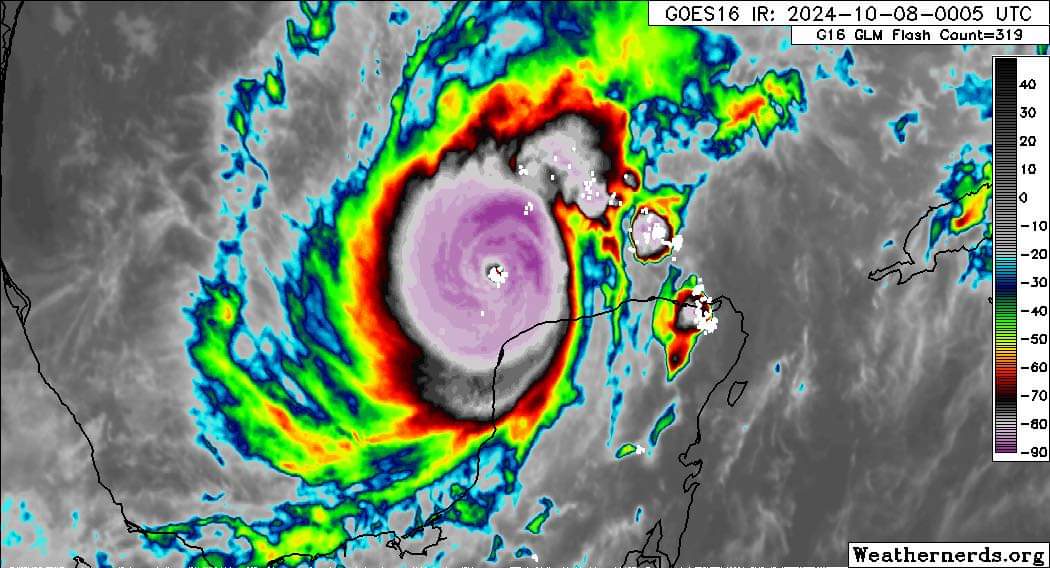 Huracán Milton alcanza categoría 5 con vientos de 285 km/h; se dirige a Florida, EE.UU