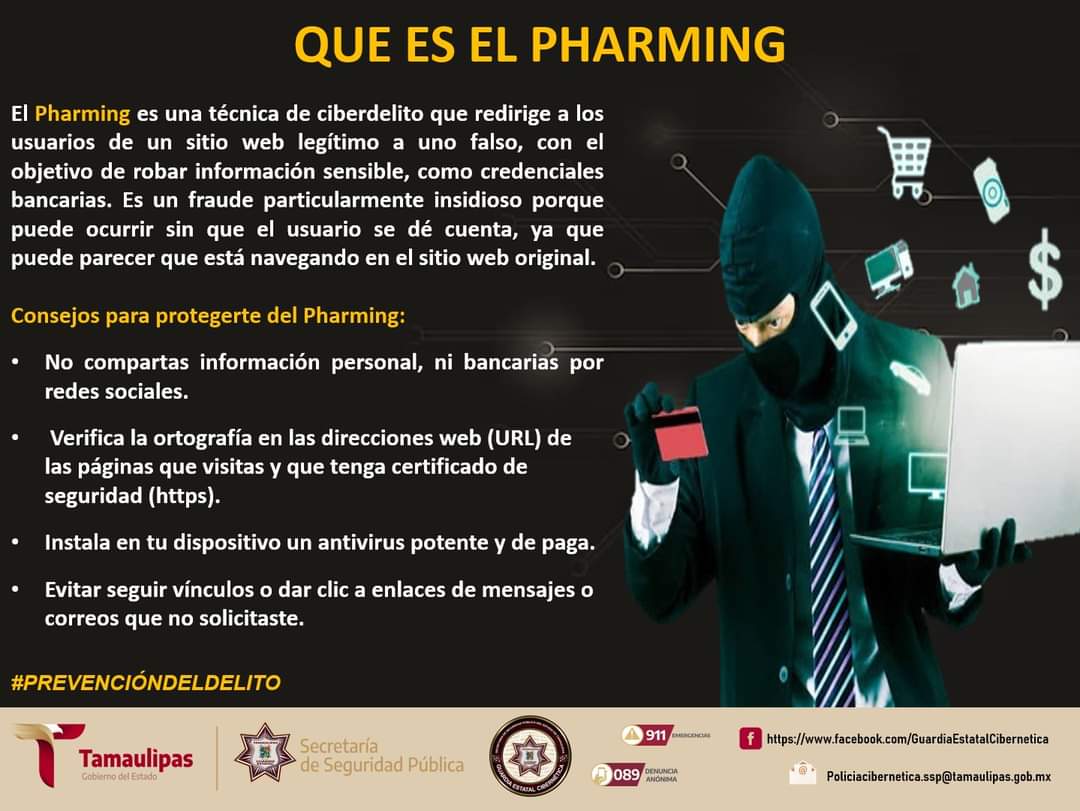 Policía Cibernética alerta sobre el pharming, una técnica de ciberdelito que roba información bancaria