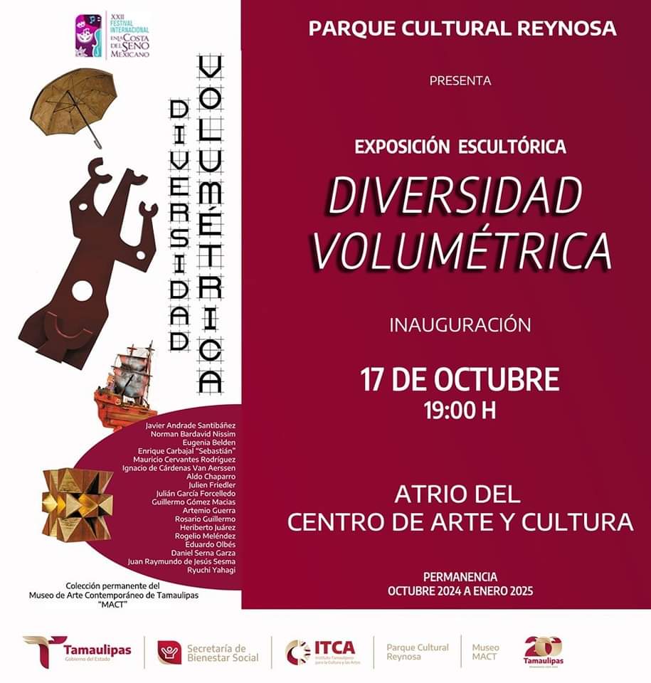 Inauguran exposición «Diversidad Volumétrica» en el Parque Cultural Reynosa