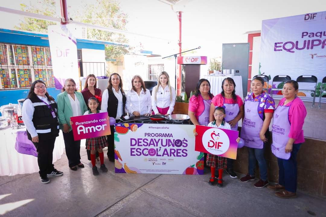 DIF Tamaulipas refuerza desayunadores escolares y comedores comunitarios con entrega de equipo en 17 municipios