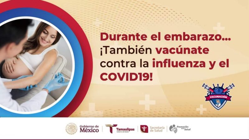 Recomiendan vacunarse contra influenza y COVID-19 durante el embarazo