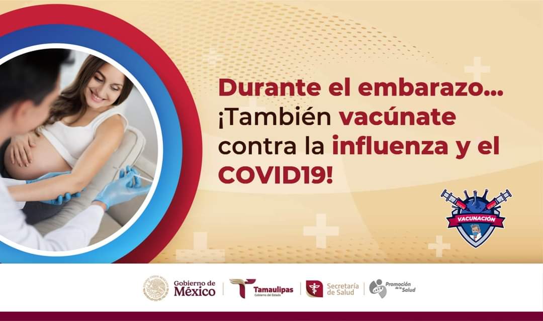 Recomiendan vacunarse contra influenza y COVID-19 durante el embarazo