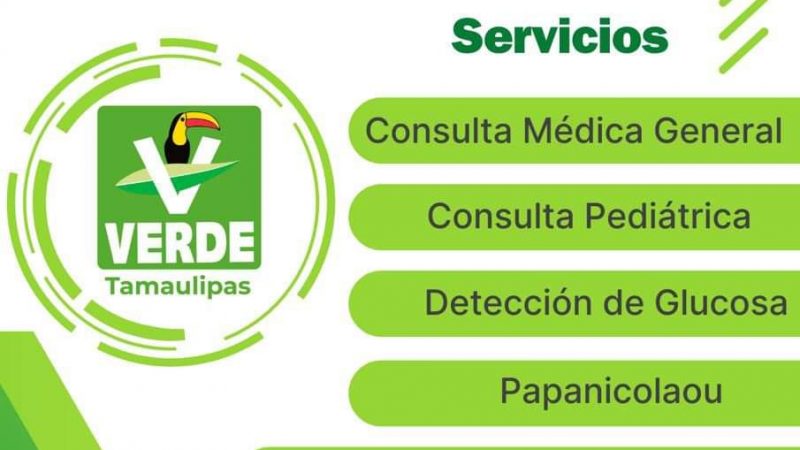 Jornada Médica Gratuita en las Oficinas del Partido Verde de Tamaulipas