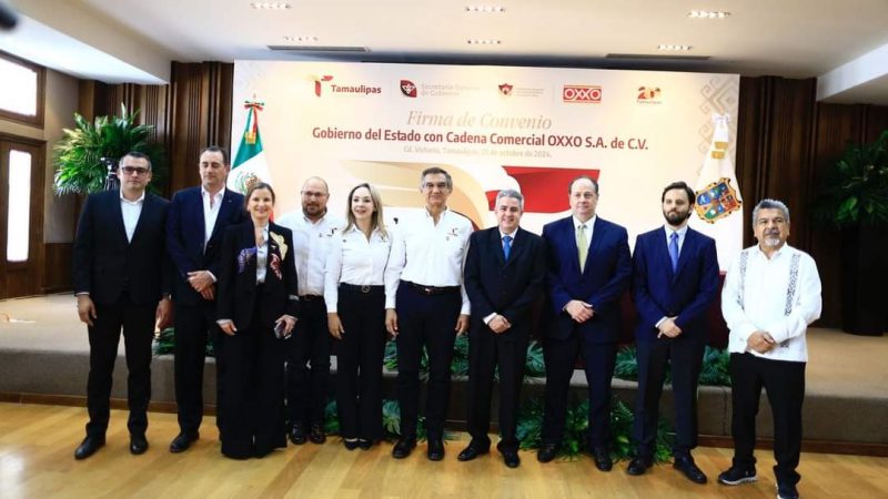 Gobierno de Tamaulipas y Oxxo Firman Alianza para Reforzar Seguridad y Prevención del Delito