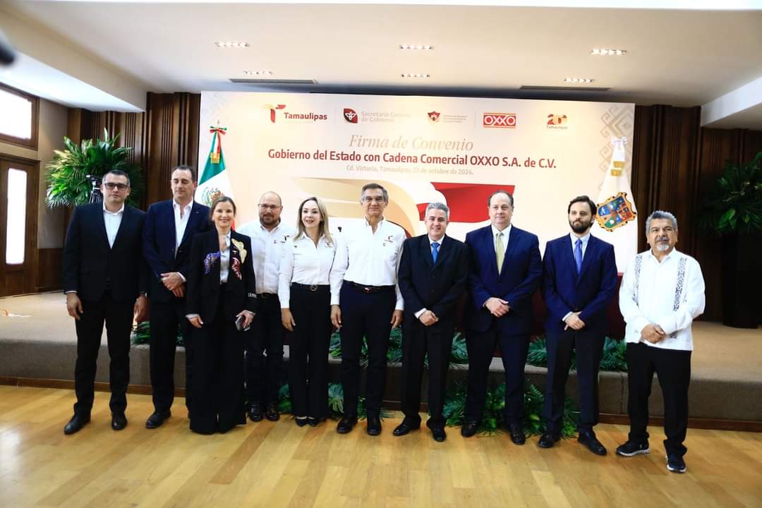 Gobierno de Tamaulipas y Oxxo Firman Alianza para Reforzar Seguridad y Prevención del Delito