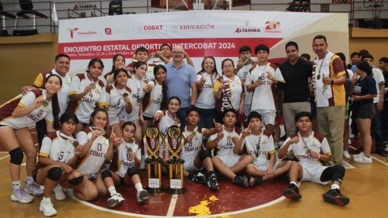 COBAT 13 Cuauhtémoc Altamira conquista campeonato femenil de voleibol en InterCOBAT 2024