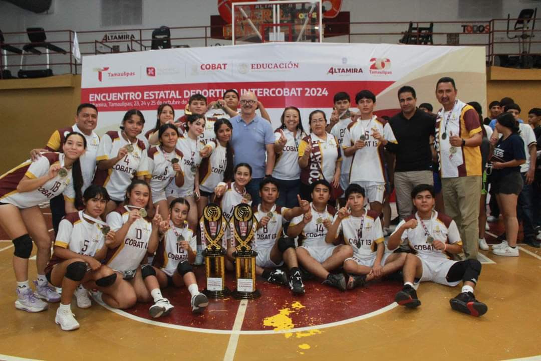 COBAT 13 Cuauhtémoc Altamira conquista campeonato femenil de voleibol en InterCOBAT 2024
