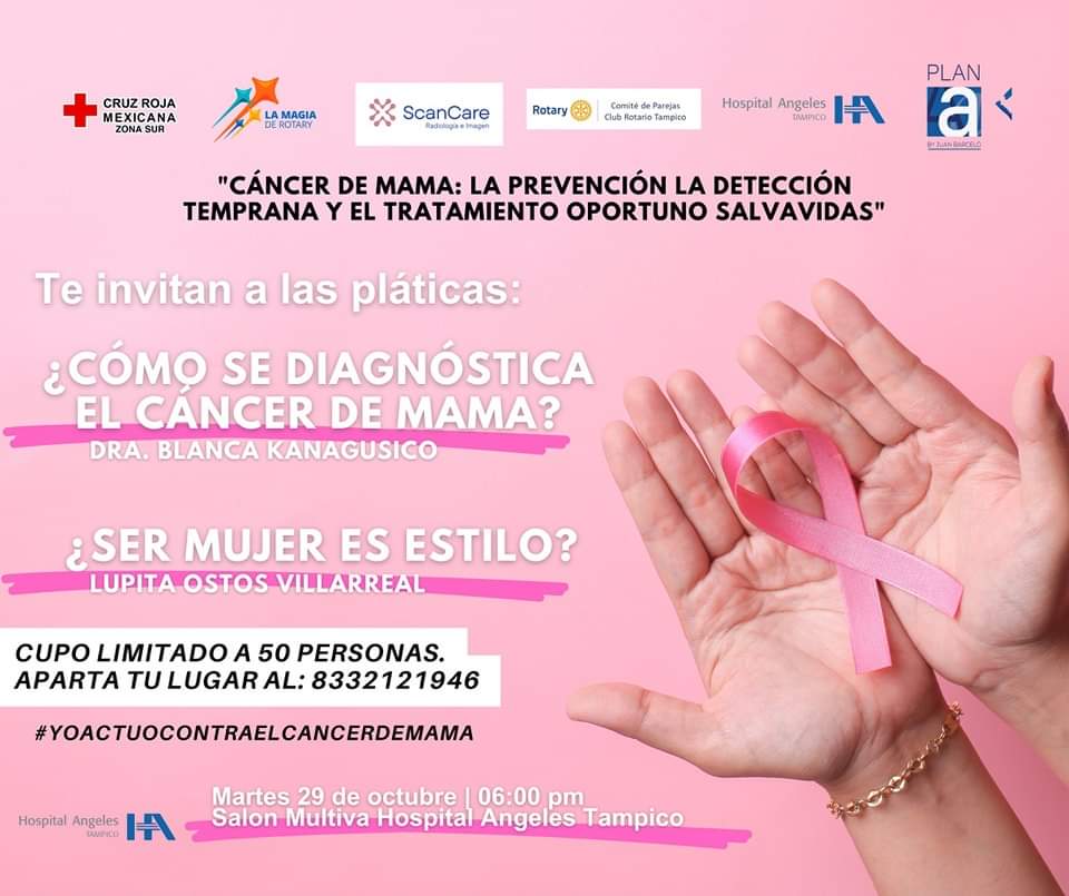 Invitan a plática sobre detección de cáncer de mama en Tampico