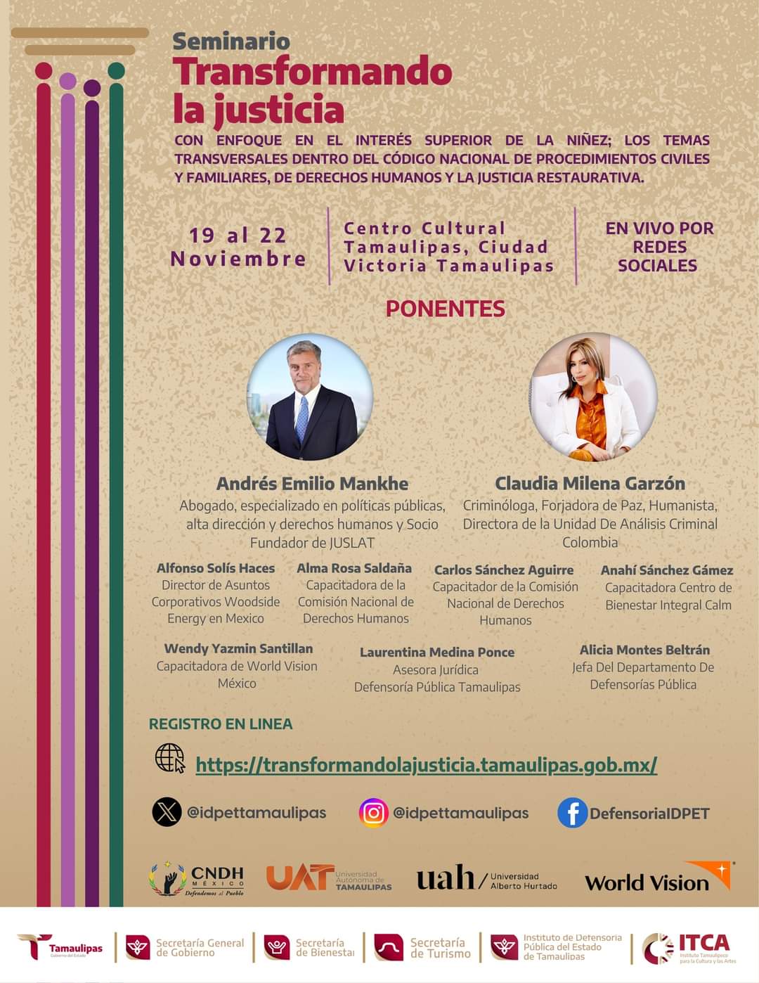 Invitan a Seminario “Transformando la Justicia” con enfoque en la niñez y justicia restaurativa
